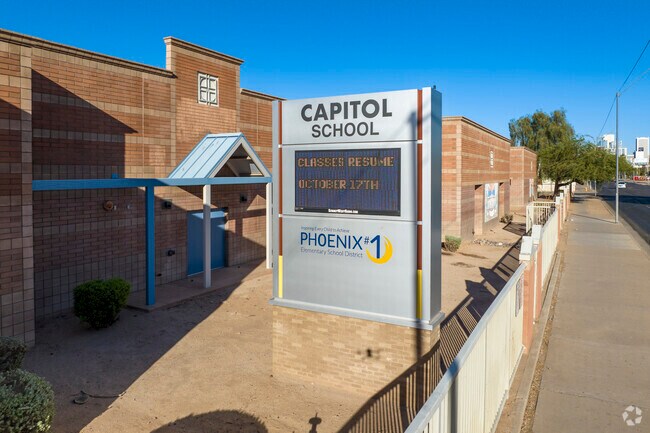 Capitol Elementary School is located just north of Phoenix’s capitol building.