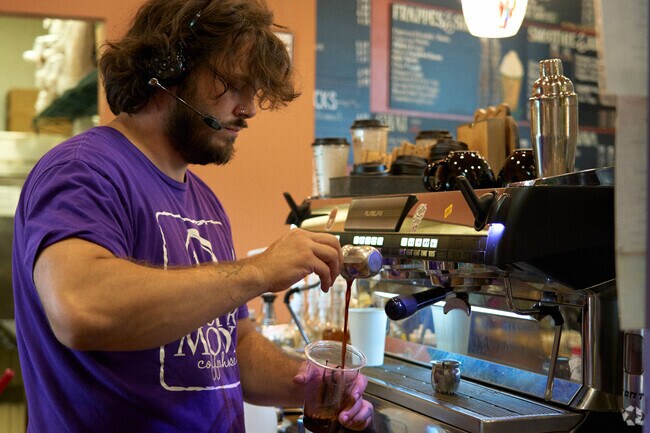 Rooster Moon is a local favorite for lattes and pastries in Paramount-Long Meadow.