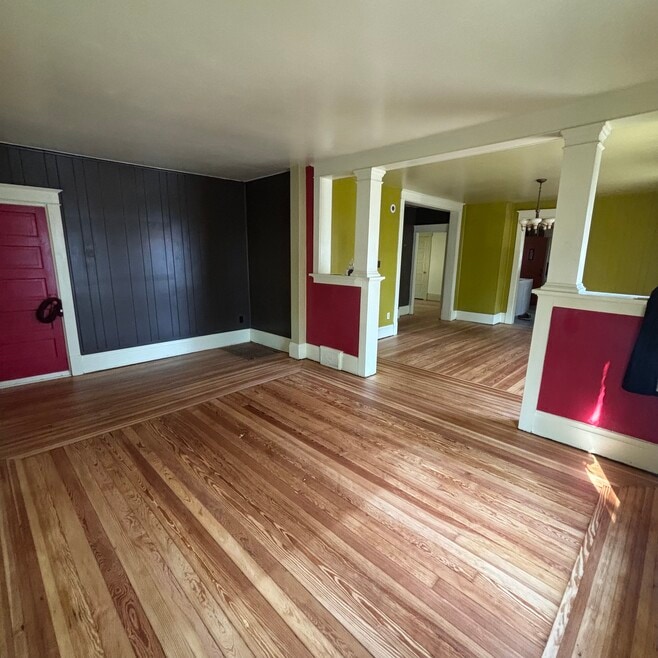 Living room into dining