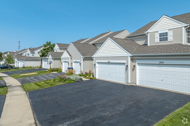 Stillwater features many new traditional townhomes with attached garages.