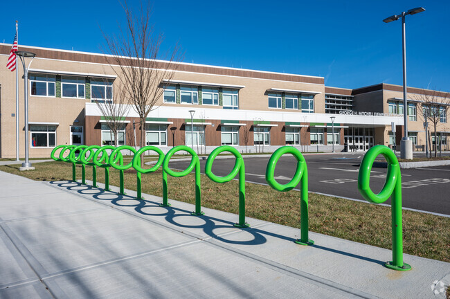 Go green and ride your bike to Mitchel Elementary School in Bridgewater.