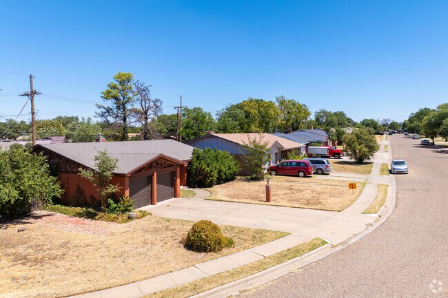 Varying styles of ranch homes are found throughout Bayless-Atkins.