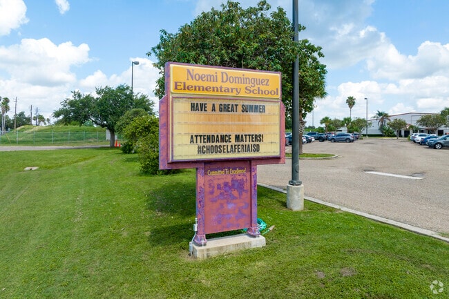 Noemi Dominguez Elementary School
hosts grades Pre-K to 5th in the city of La Feria, Tx.