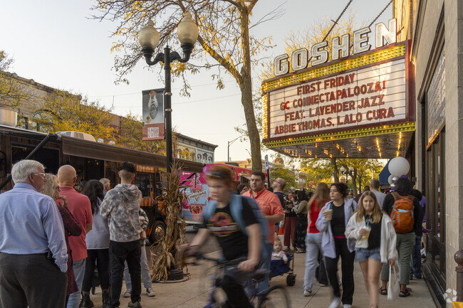 Maplecrest locals head downtown to shop at First Fridays in Goshen.