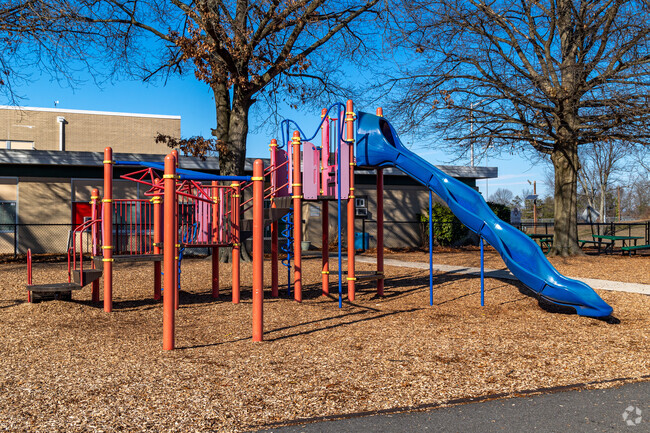 Eleanor Rush Intermediate School has a small playground for recess.