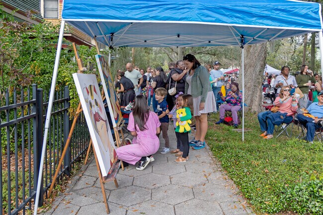 Locals enjoy strolling around Porchfest in the Springfield neighborhood.