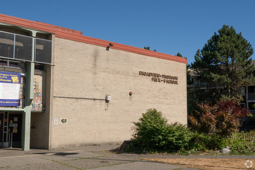 Broadview Thomson Elementary School is located in the Bitter Lake neighborhood.