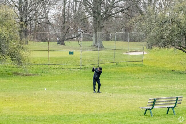 Shoot for under par at the golf course at Christopher Morley Park in Roslyn Estates.