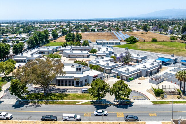 The Tokay Elementary School offers a sprawling campus when viewed from above.