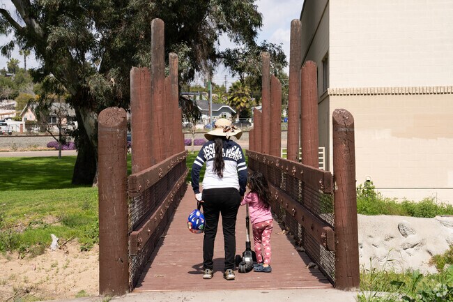 It's always fun to take the kids on a scooter ride through Marie Widman Park in Skyline.