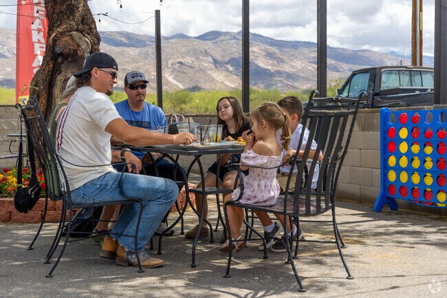 Rocking K Market Bar & Restaurant is open daily and offers a patio with scenic mountain views.