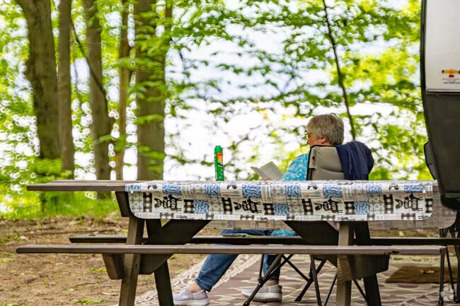 Lake Ann Campground near Maple Grove offers quiet wooded sites perfect for reading and s'mores.