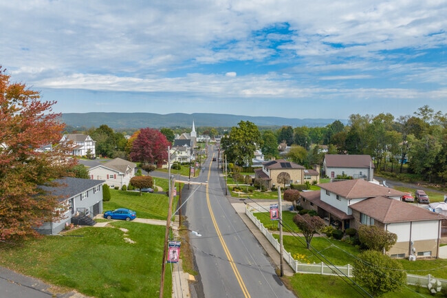 This neighborhood in Hughestown offers beautiful scenery and elevated views.