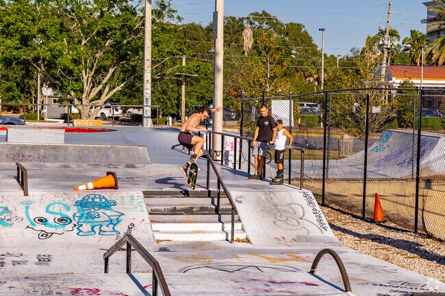 Bayhead Action Park has a challenging skateboard area for all ages near Ridgecrest.