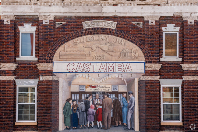 A mural in downtown Shelby, Ohio, celebrates the past.