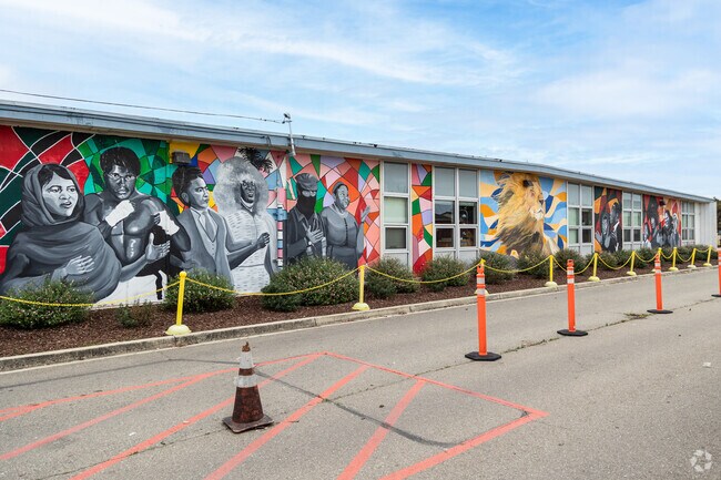 Kipp Summit Academy in Hayward has some amazing artwork on the exterior walls.