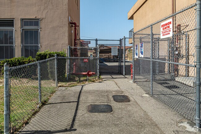 The entrance is secure to State Street Elementary in South Gate.
