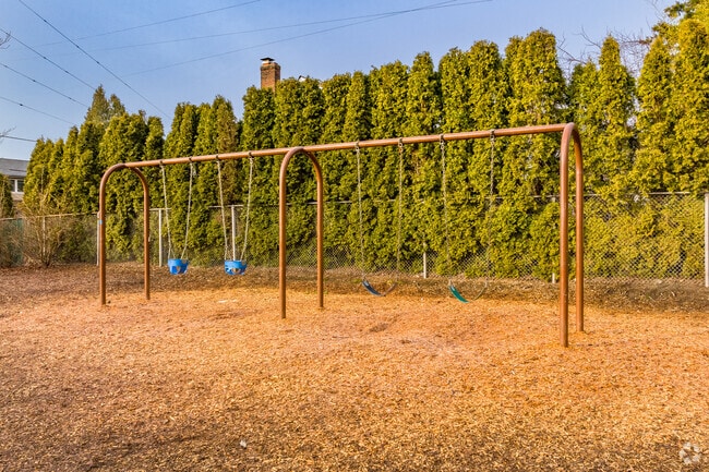 Swings and other play equipment bring neighborhood children together for fun at Sabin HydroPark.