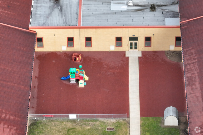 Penn Hills Elementary School has a small playground for outdoor recess.