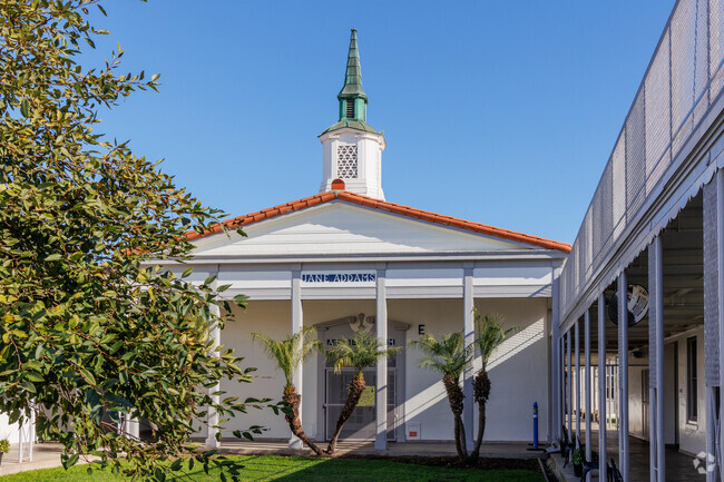 The courtyard at Jane Addams Elementary School in Long Beach.