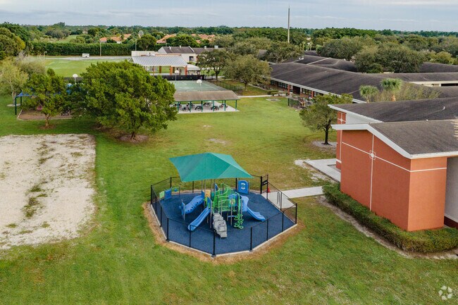 Panther Run elementary offers a playground for the children.