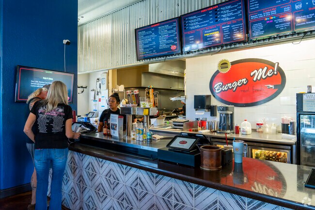 The Burger Me! in Northgate has a drive-thru and indoor seating to enjoy a decadent burger.