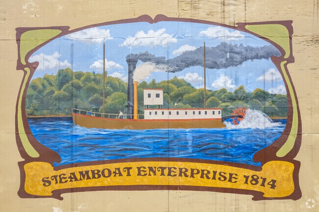 The Steamboat Enterprise of 1814 launched at Brownsville.