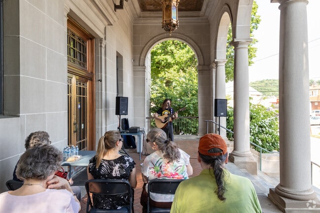 Visitors to Ambridge can stop by the library for Music Mondays.