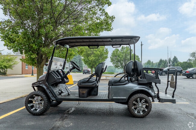 Manteno caters to the golf cart community with its safe streets and free parking.