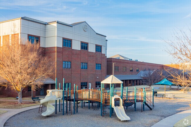 Crossings Christian School offers playground for children.