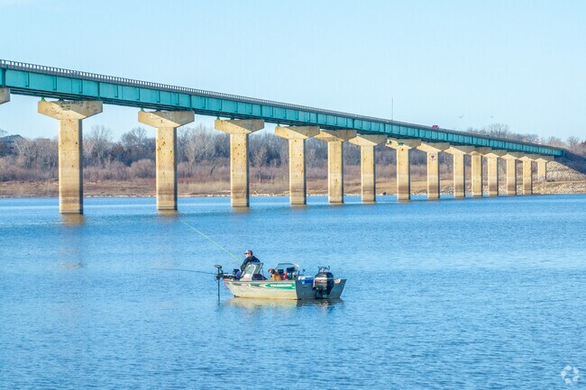 Saylorville Lake west of Polk City provides fishing, boating, and scenic outdoor recreation.