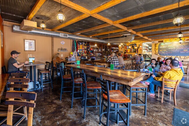 Manitou Brewing Company offers craft beers and hearty meals downtown.