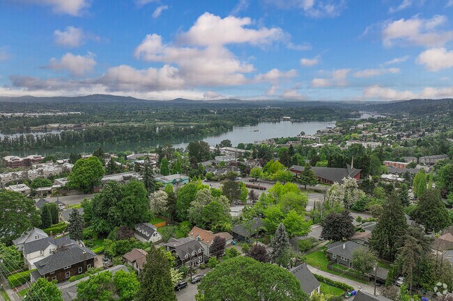 Many homes in Council Crest have views of the Willamette River.