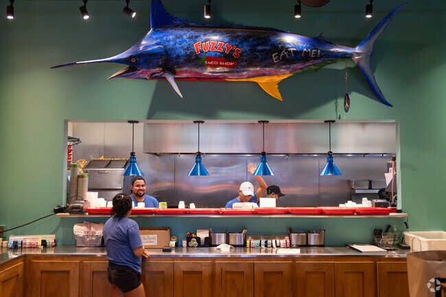 Fuzzy's Taco Shop is a neighborhood favorite for its food and funky decor.