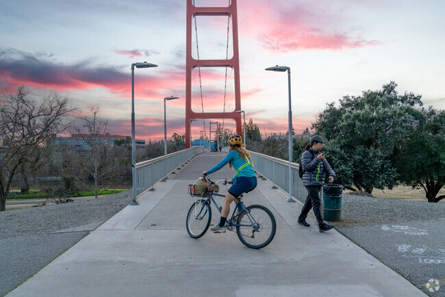 Cross the Guy West Bridge to get to Sacramento State University.