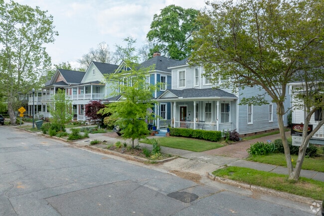 Rows of homes make a collective statement in their