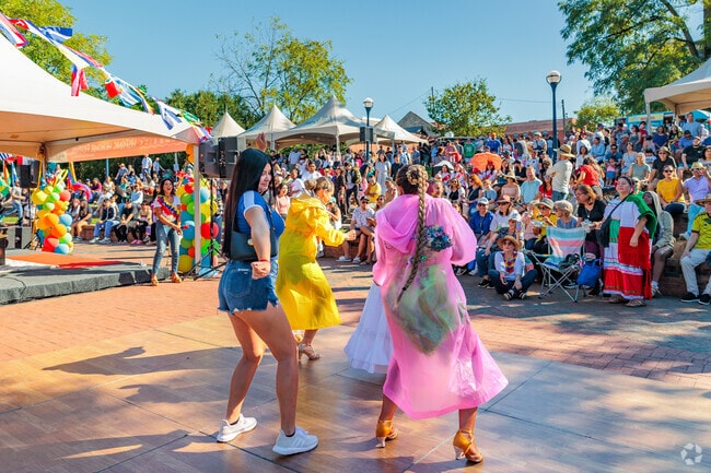Events like the Hispanic Heritage Festival & Pride are held at Frederick's Carroll Creek Park.