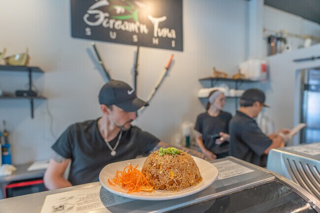 Watch chefs cook your favorite meal at Scream'n Tuna Sushi in Winston.