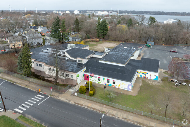 Aerial view of Edgewood Highland Elementary School.