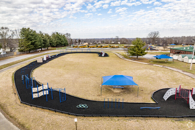 Harold B. Williams Elementary has a large obstacle course.