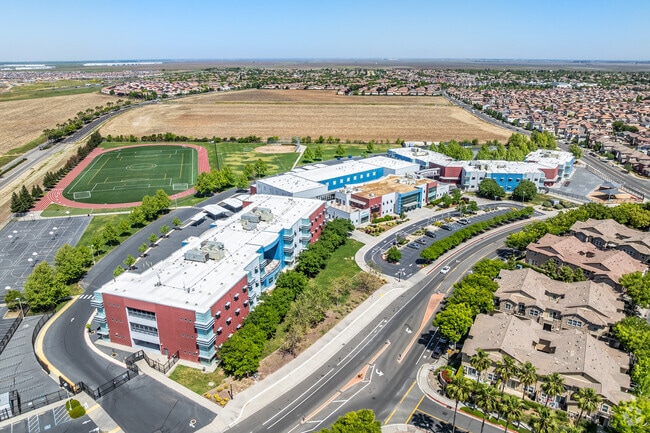 Natomas Middle School offers a sprawling campus when viewed from above.
