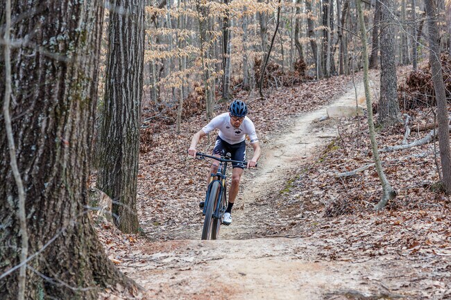 Several trails around Lake Townsend offer residents from Brown Summit excellent mountain biking.