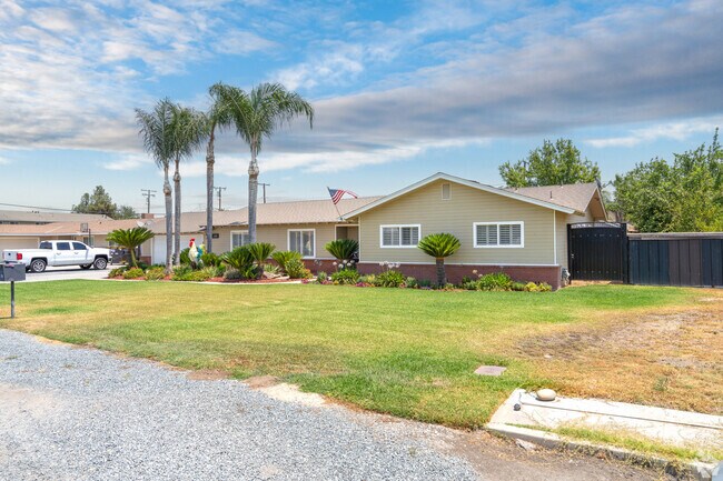 Palm trees are a frequent sight in Tipton yards, adding a touch of California charm.
