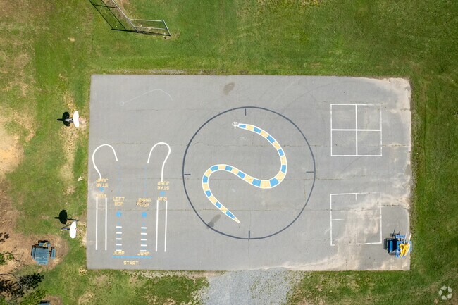 The basketball court at Crestwood Elementary School.
