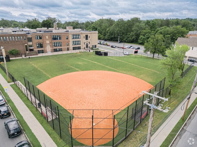 Onida Middle School playground  and baseball field is large and spacious.