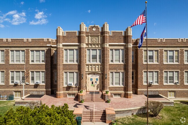 Skinner Middle School near Regis combines historic architecture with modern programs.