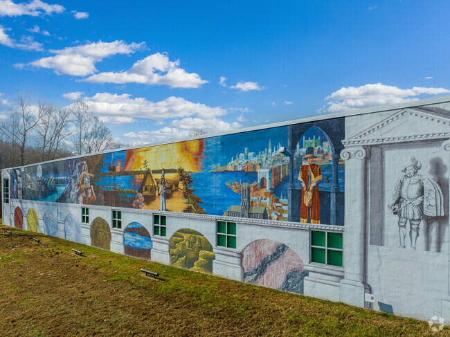 This Petsworth mural certainly tells a captivating historic story.