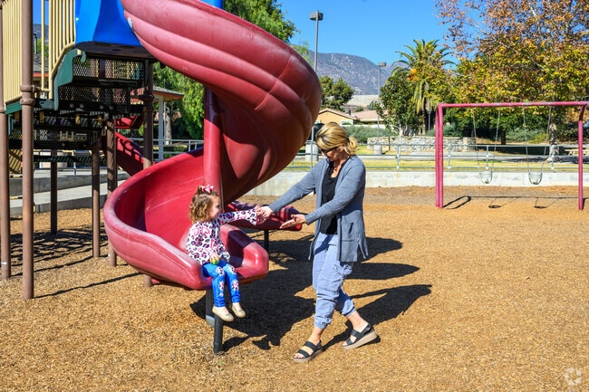 Children love the playground at McCarthy Park in Upland.