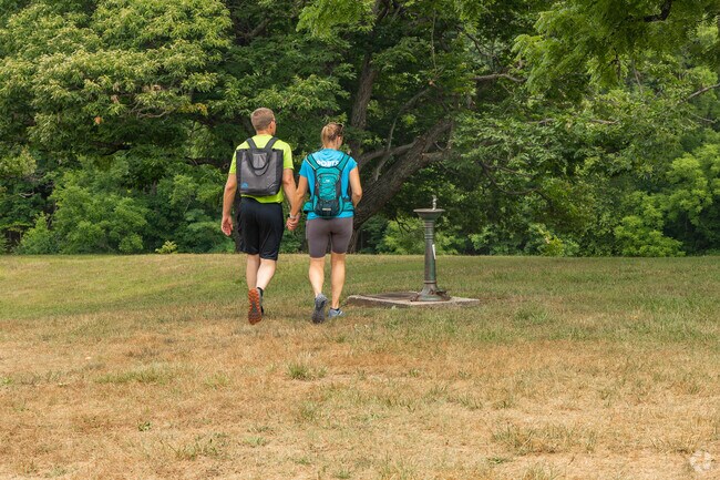 Murray Run Greenway is popular for taking short hikes with Franklin-Colonial residents.