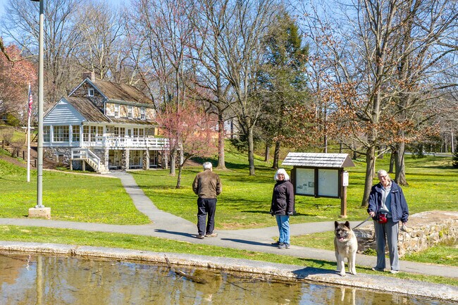 The Stone House is a staple for historians in Wyomissing, surrounded by walking trails.